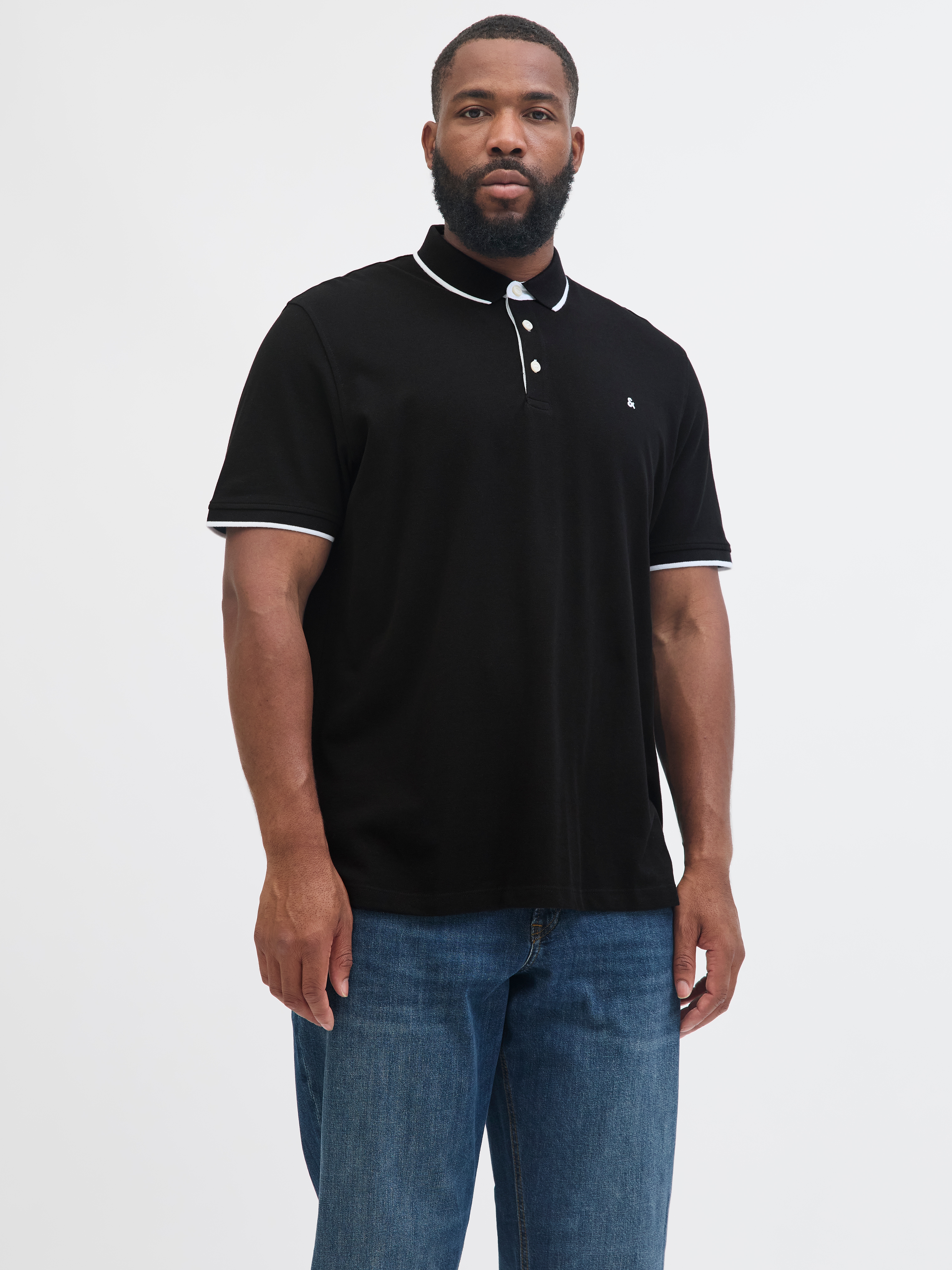 Jack & Jones PlusSize Poloshirt "JJEPAULOS POLO SS NOOS PLS", mit Logo Stic günstig online kaufen
