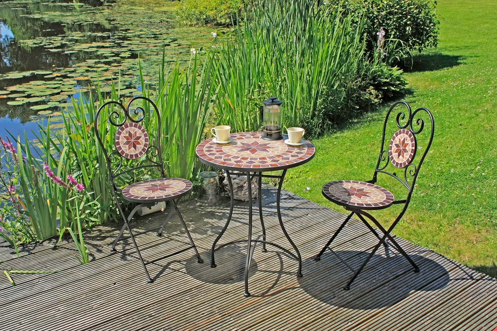 Garden Pleasure Balkonset "Amarillo", (1x Tisch, 2x Stuhl) günstig online kaufen