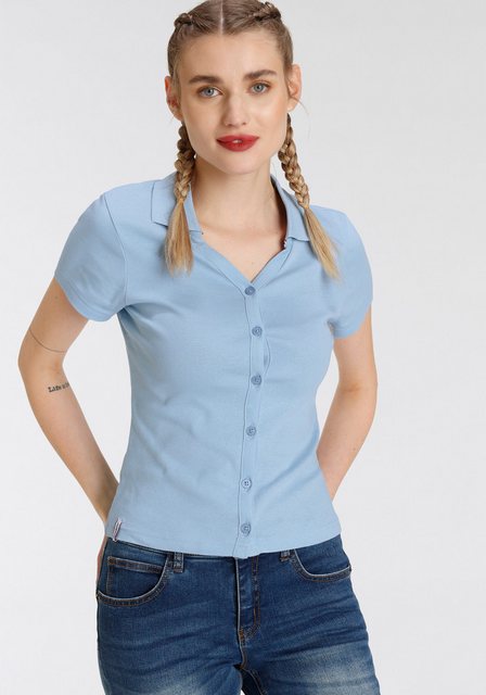 KangaROOS Poloshirt Kurzarm, figurbetonter Schnitt, aus Baumwolle günstig online kaufen