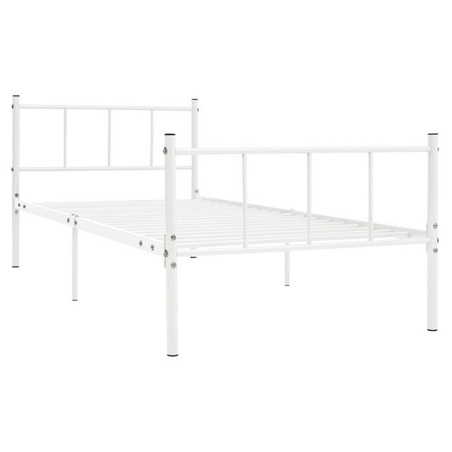 furnicato Bettgestell Weiß Metall 90×200 cm (1-tlg) günstig online kaufen