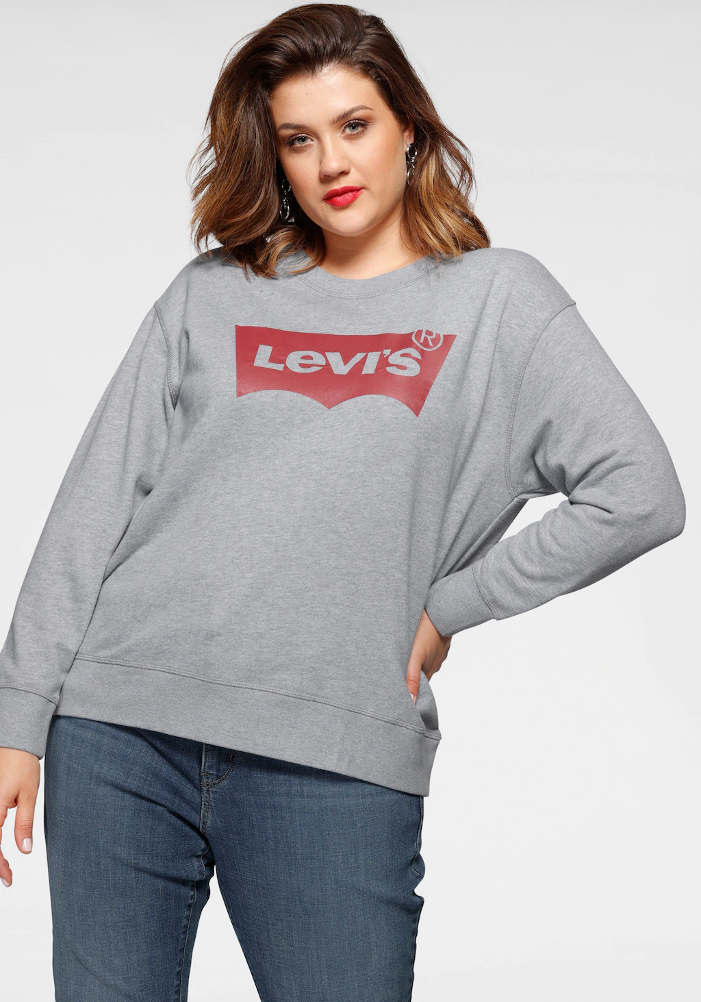 Levi's® Plus Sweatshirt PL GRAPHIC STANDARD CREW mit Levi`s®-Logo auf der B günstig online kaufen