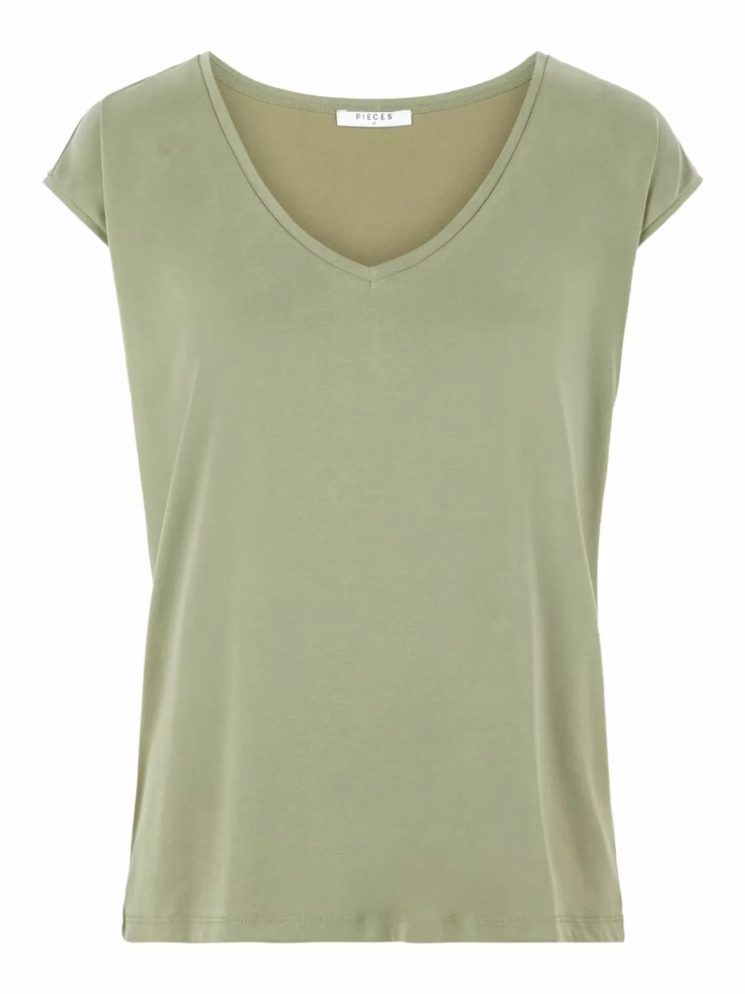 Pieces Kamala Kurzärmeliges T-shirt S Deep Lichen Green günstig online kaufen
