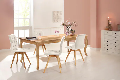 andas 4-Fußstuhl "Rania", (Set), 2 St., Samtoptik, Im 2er/4er/6er-Set günstig online kaufen