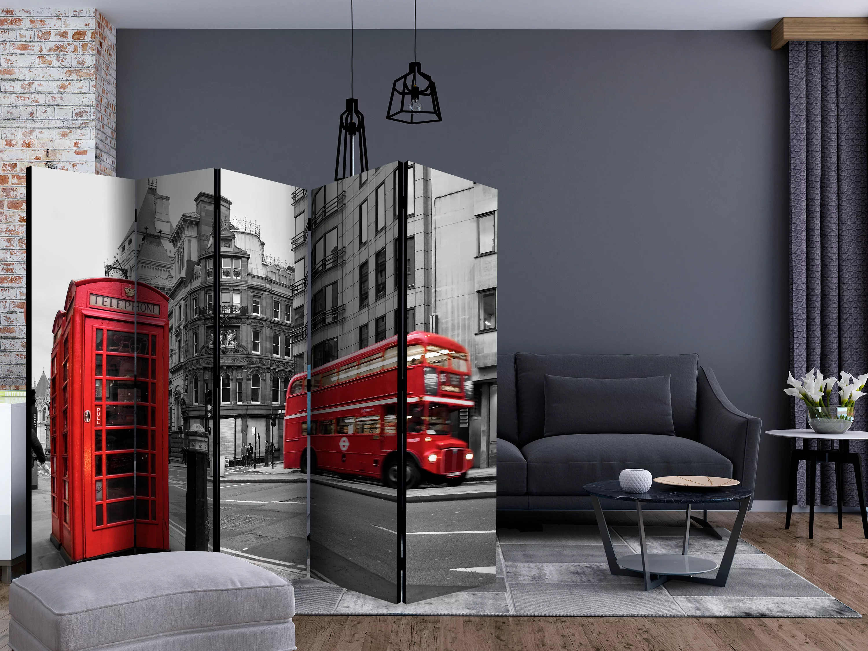 5-teiliges Paravent - London Icons Ii [room Dividers] günstig online kaufen