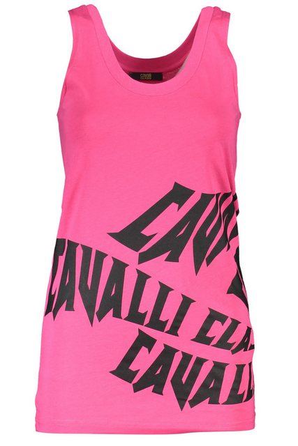 Cavalli Class T-Shirt Damentop Rosa: Breite Schultern, Rundhals günstig online kaufen