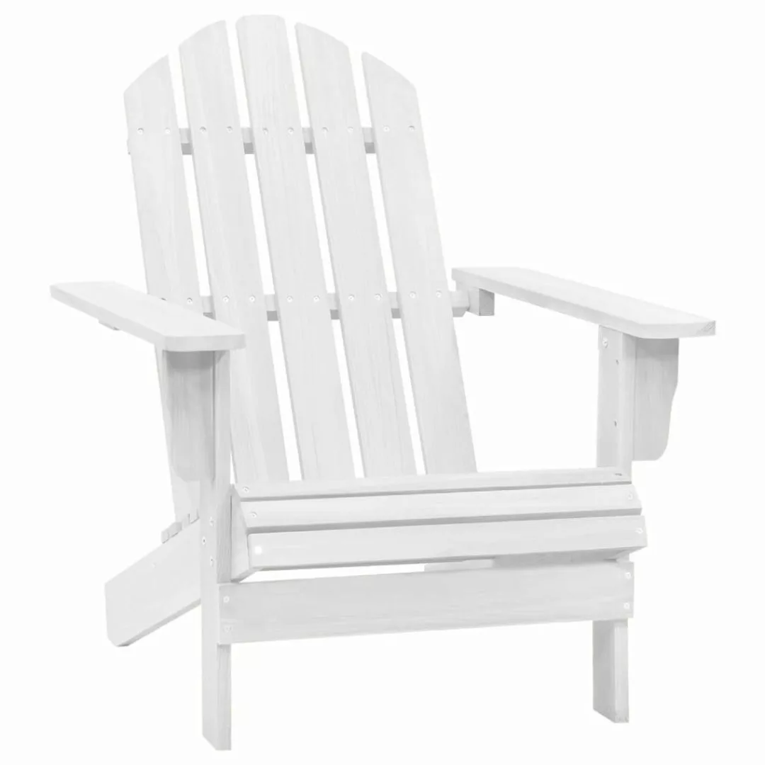vidaXL Gartenstuhl Gartenstuhl Holz Weiß (1 günstig online kaufen