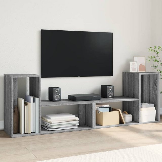 vidaXL TV-Schrank TV-Schränke 2 Stk. Grau Sonoma 75x30x50 cm Holzwerkstoff günstig online kaufen