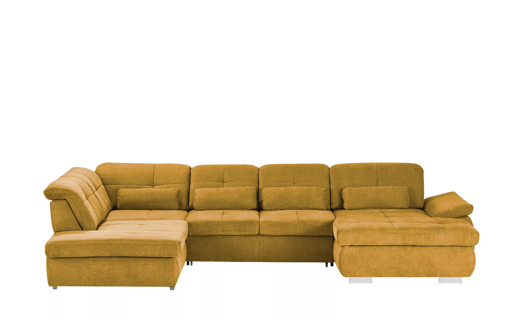 Wohnlandschaft mit Funktion - gelb - 374 cm - 195 cm - Polstermöbel > Sofas günstig online kaufen