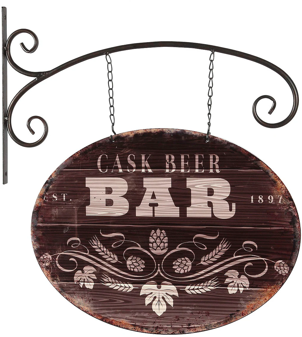 Ambiente Haus Metallbild "Pub Schild 48cm", (1 St.) günstig online kaufen