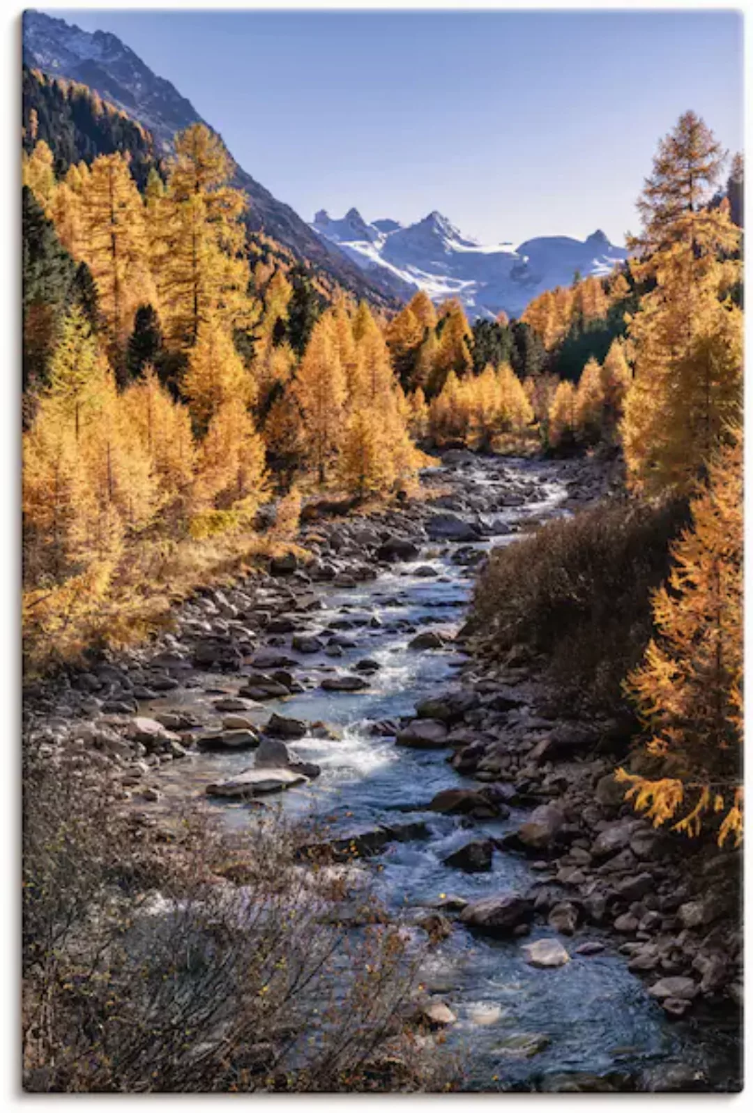 Artland Leinwandbild "Herbst im Oberengadin", Vier Jahreszeiten Bilder, (1 günstig online kaufen