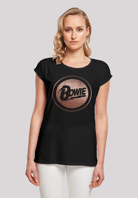 F4NT4STIC T-Shirt David Bowie Rose Gold Circle Print günstig online kaufen