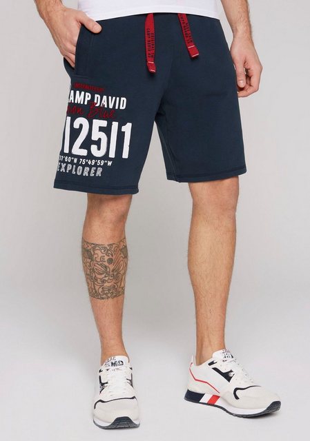 CAMP DAVID Sweatbermudas mit Logodruck günstig online kaufen