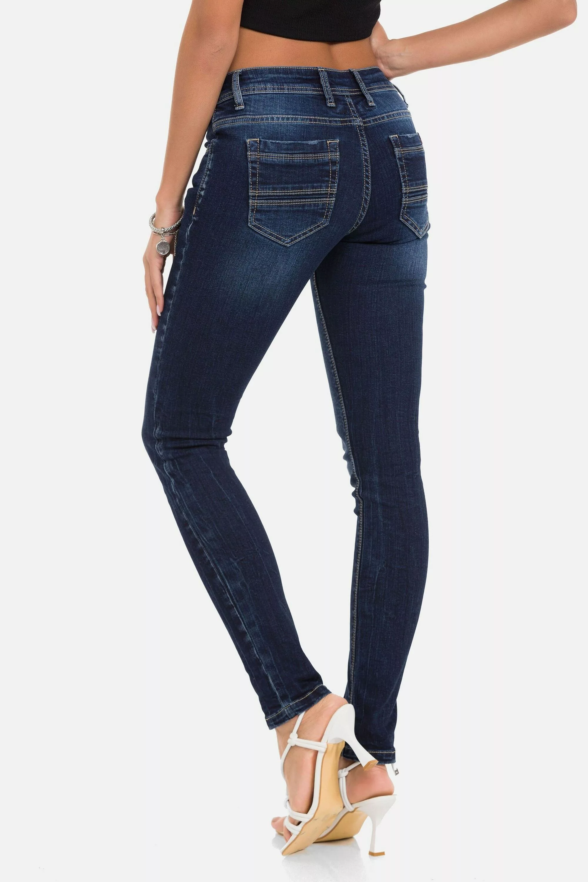 Cipo & Baxx Slim-fit-Jeans "Jeans", im Used-Look, WD443 günstig online kaufen