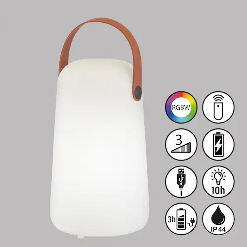 LED-Akku-Tischleuchte Collgar, weiß, Höhe 21 cm günstig online kaufen