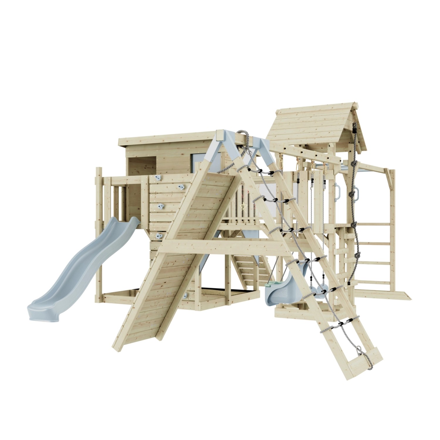 OutdoorToys Spielturm Malin mit Babyschaukel Eisblau günstig online kaufen
