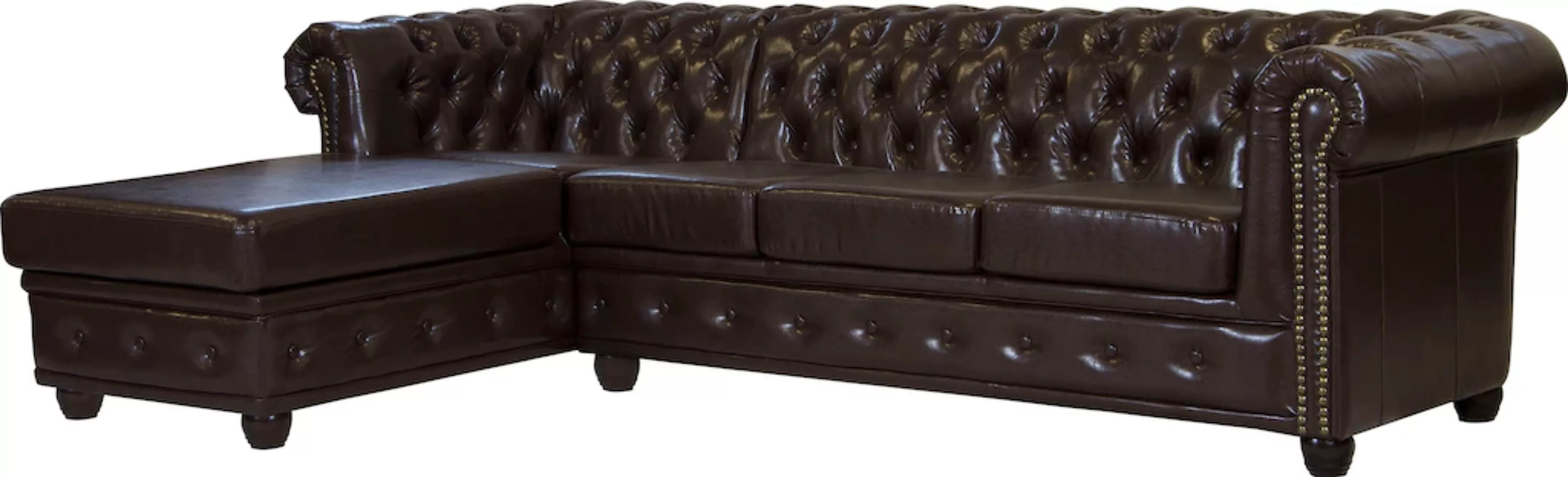 Home affaire Chesterfield-Sofa "Rysum L-Form", Chesterfield-Optik mit Ottom günstig online kaufen