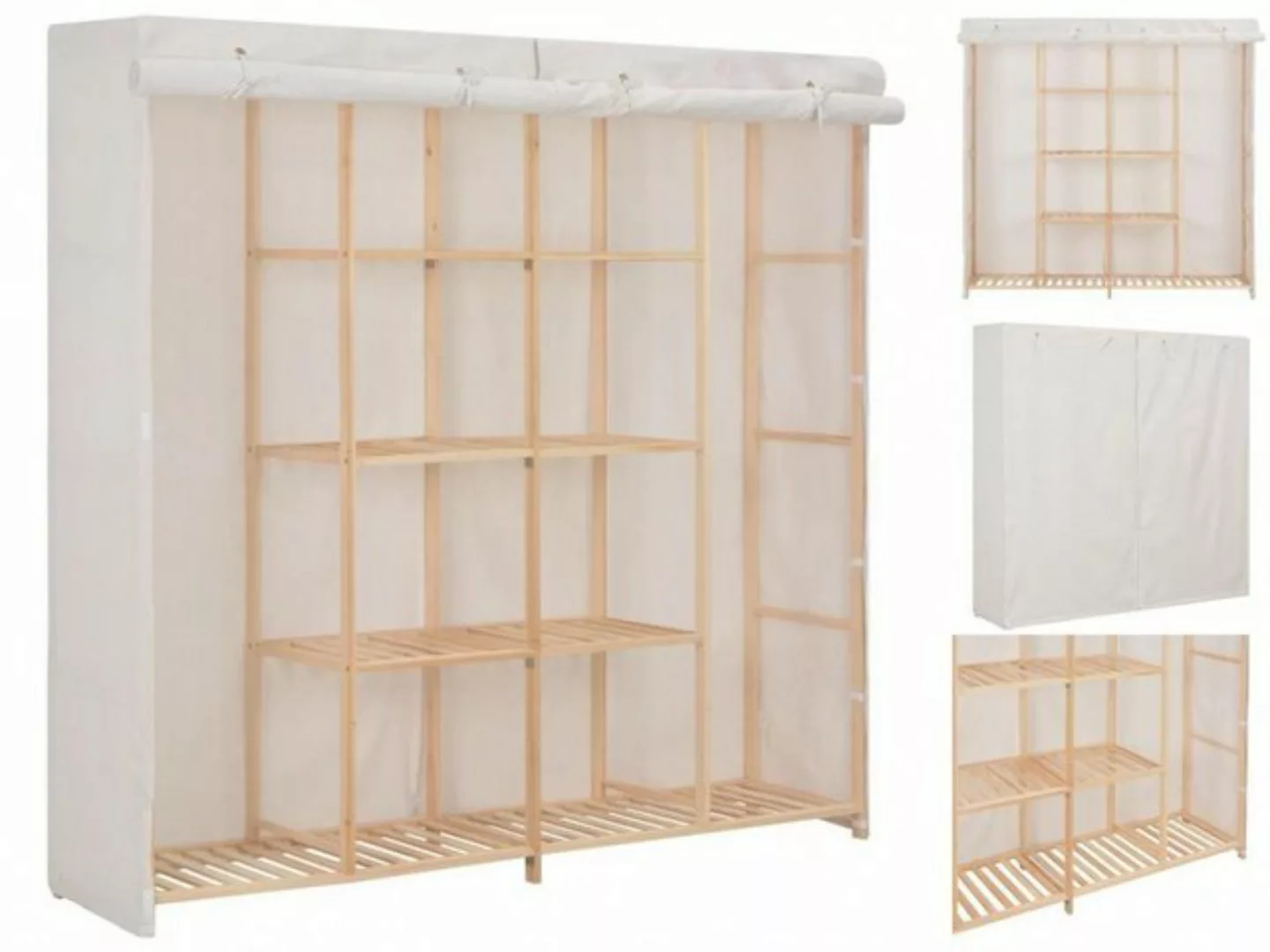 vidaXL Kleiderschrank Kleiderschrank Stoffschrank Weiß 173 x 40 x 170 cm St günstig online kaufen