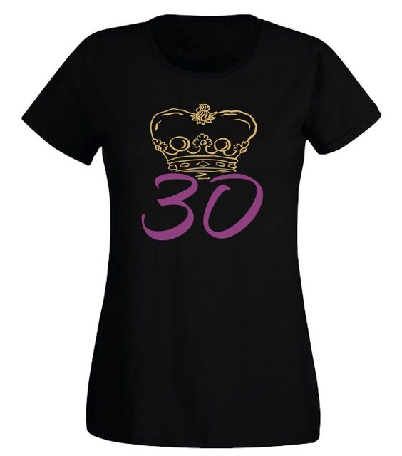 G-graphics T-Shirt Damen T-Shirt - Krone – 30 zum 30. Geburtstag, mit trend günstig online kaufen