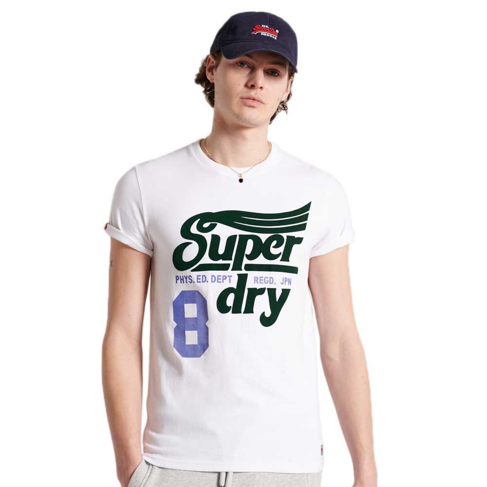 Superdry Collegiate Graphic 220 Kurzärmeliges T-shirt L Brilliant White günstig online kaufen