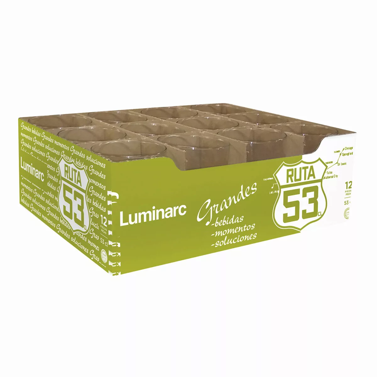 Becher Luminarc Ruta 53 Durchsichtig Glas (530 Ml) (12 Stück) günstig online kaufen