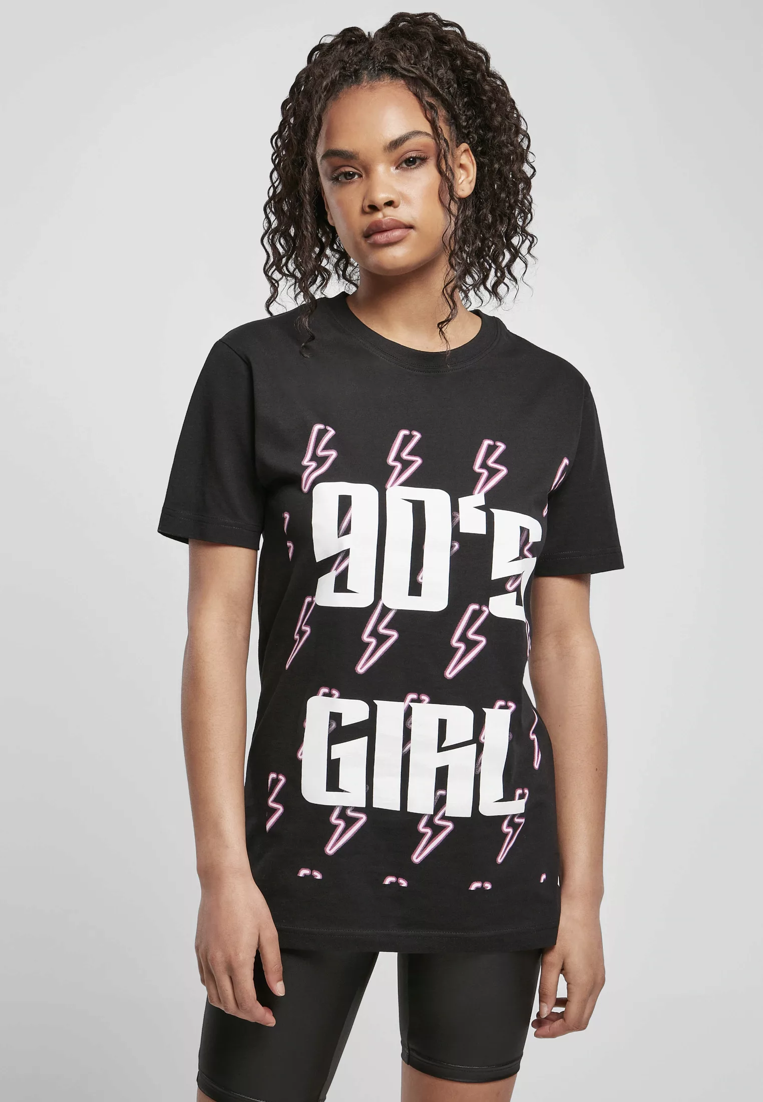 MisterTee Kurzarmshirt "MisterTee Damen Ladies 90ies Girl Tee" günstig online kaufen