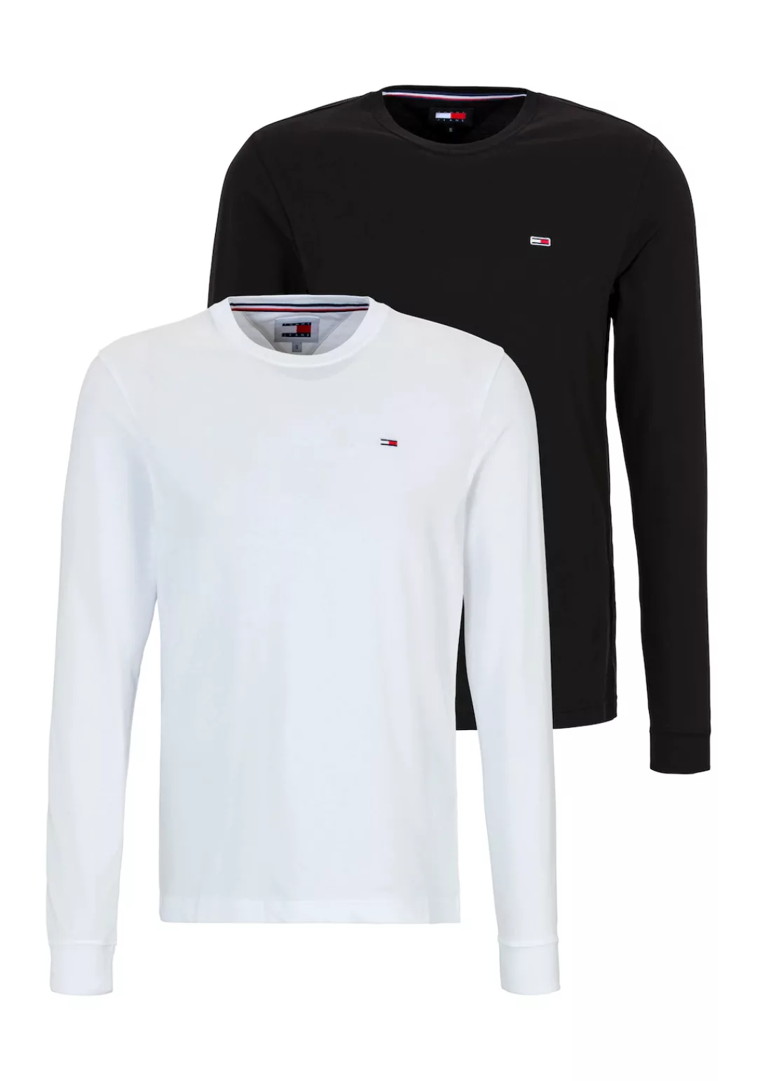 Tommy Jeans Langarmshirt TJM REG 2 PACK LS TEE mit bestickten Markenlogo au günstig online kaufen