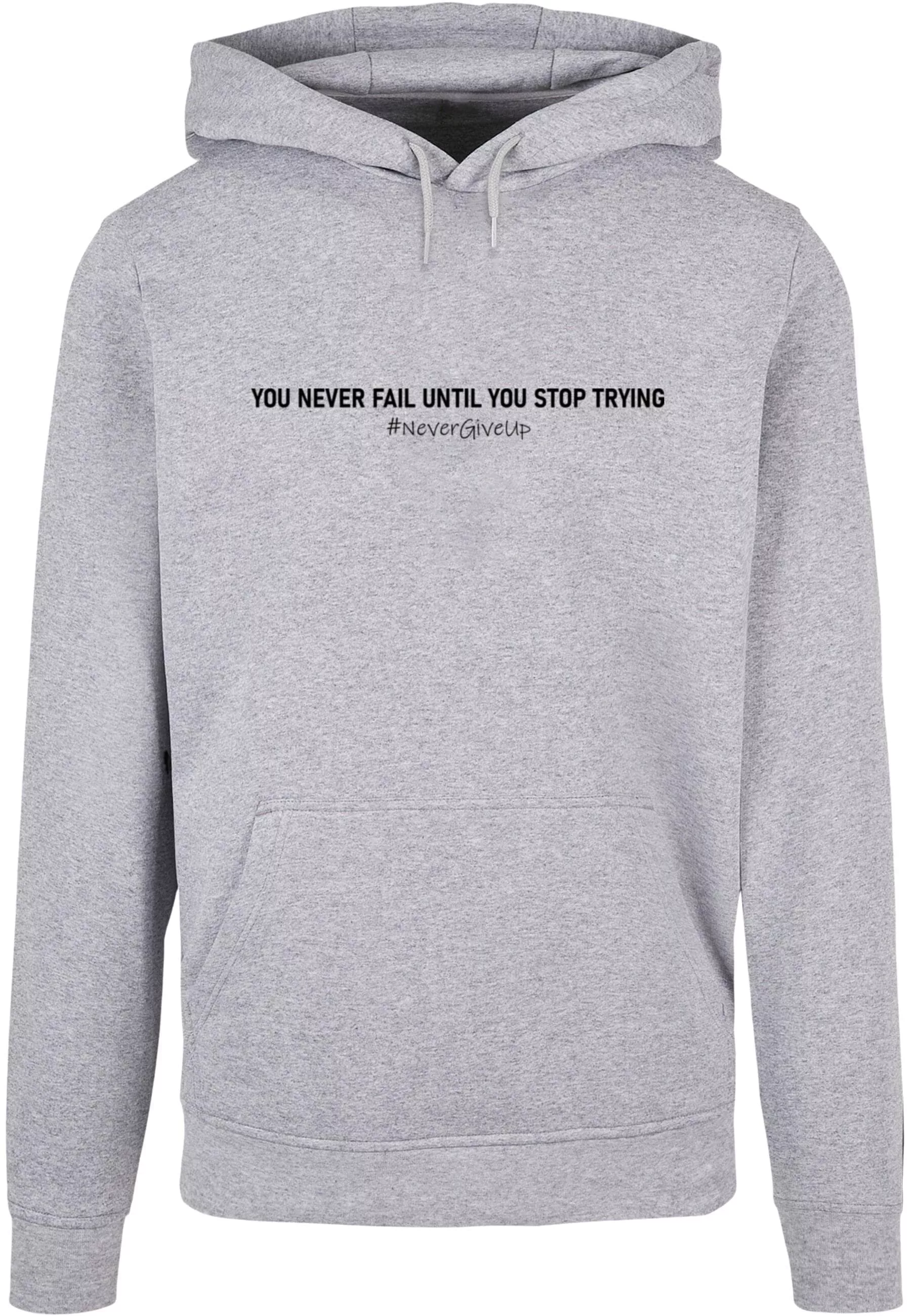 Merchcode Kapuzensweatshirt "Merchcode Herren Never Give Up Basic Hoody" günstig online kaufen