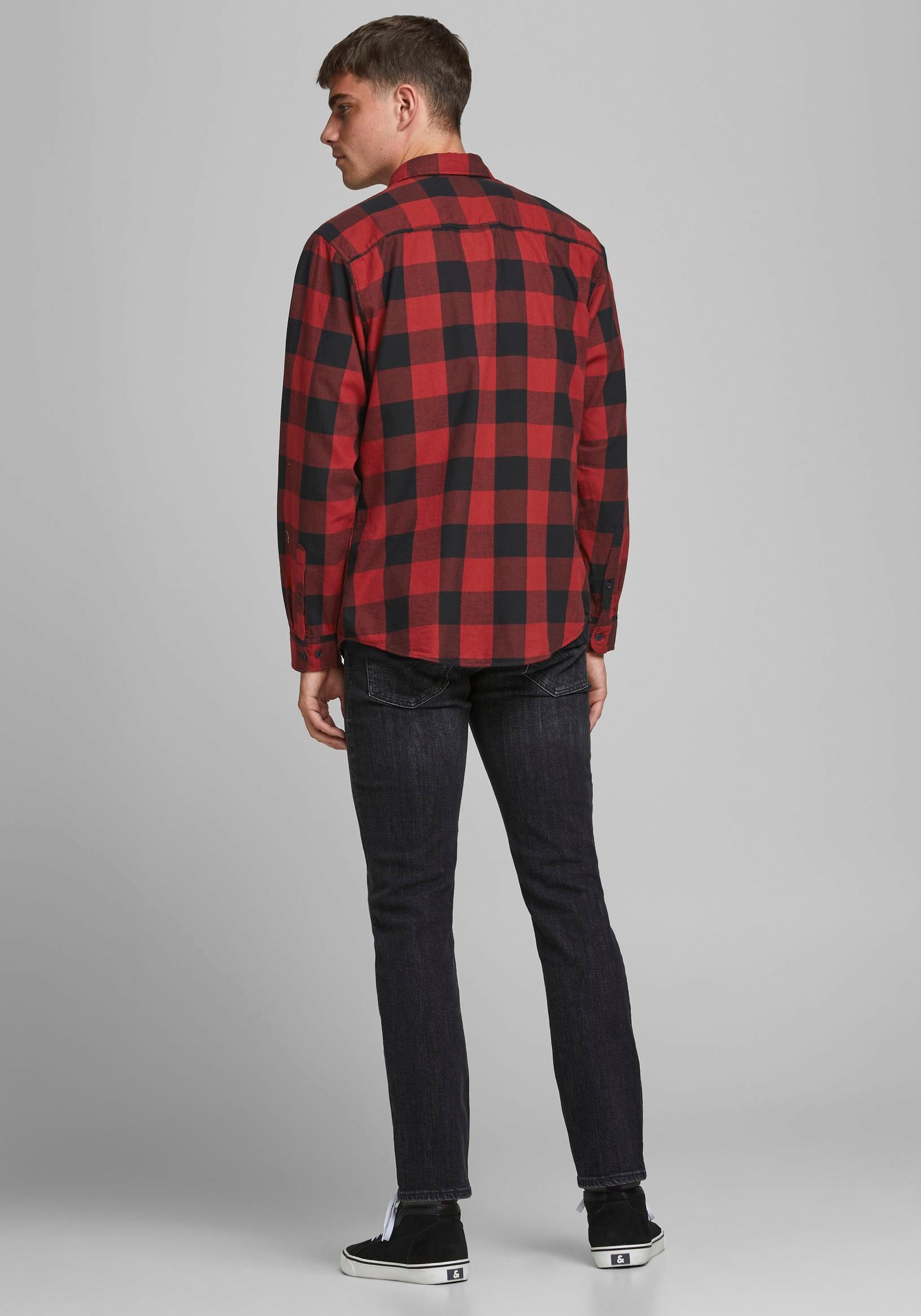 Jack & Jones Herren Freizeit Hemd JJEGINGHAM TWILL - Slim Fit günstig online kaufen