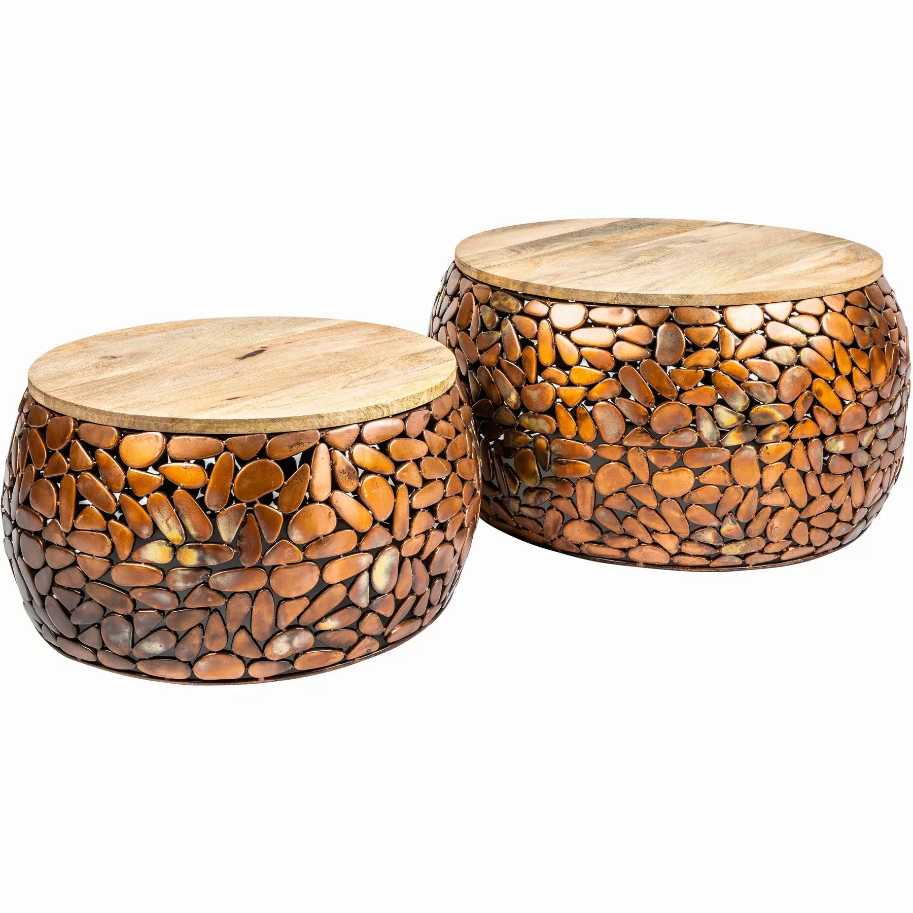 riess-ambiente Couchtisch STONE MOSAIC Ø65cm kupfer günstig online kaufen