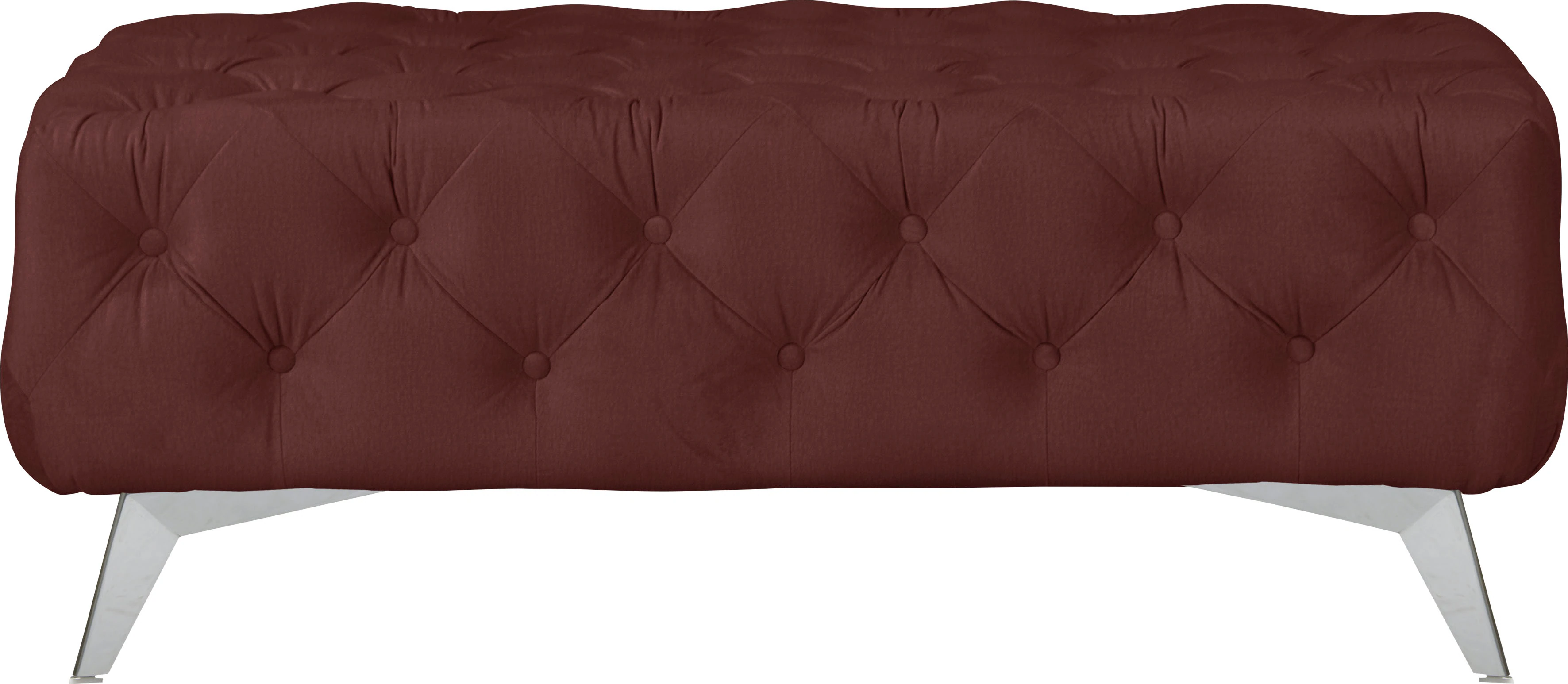 Leonique Polsterhocker "Amaury", Chesterfield-Optik, Breite 120cm, Fußfarbe günstig online kaufen