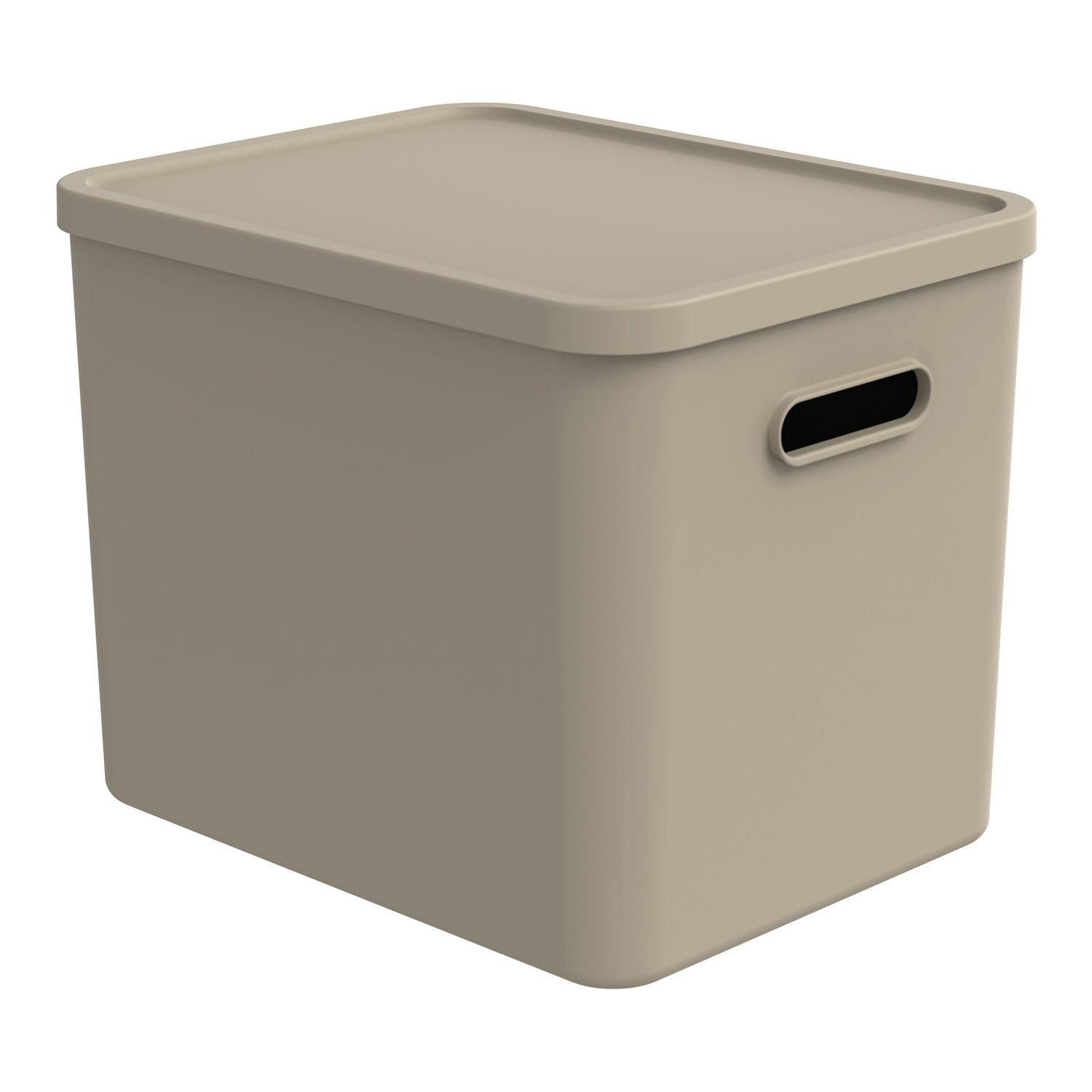 ROTHO Aufbewahrungsbox ALBULA, 27 Liter, Braun, günstig online kaufen