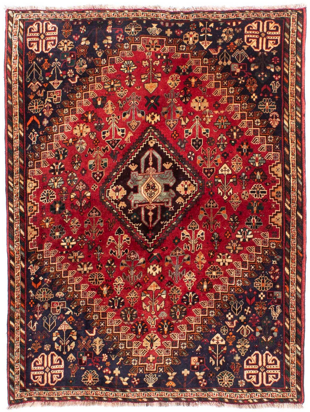 morgenland Orientteppich »Perser - Nomadic - 185 x 138 cm - dunkelrot«, rec günstig online kaufen