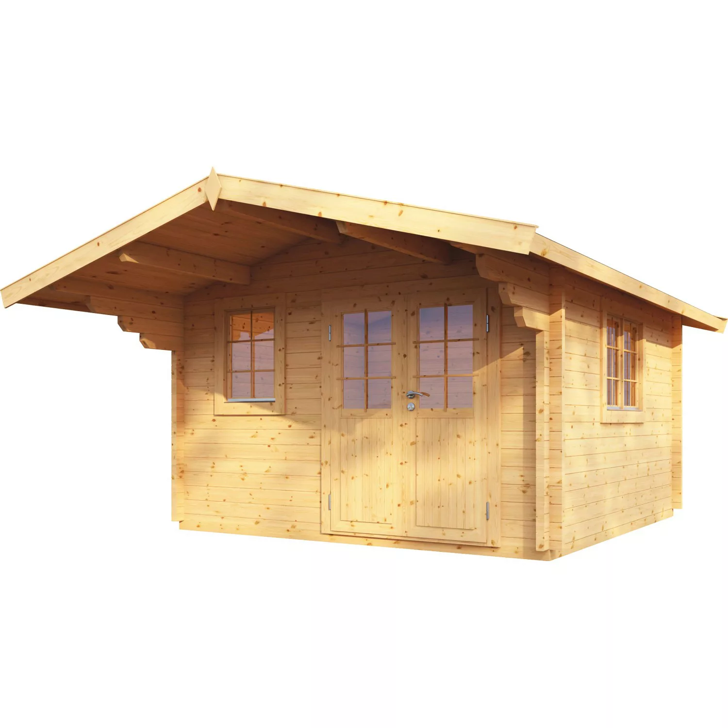 Wolff Finnhaus Holz-Gartenhaus Nordkap 70-C B x T: 390 cm x 390 cm günstig online kaufen