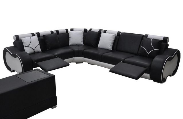 JVmoebel Ecksofa Ecke Leder mit USB Modern XXL Couch Wohnlandschaft Lederso günstig online kaufen