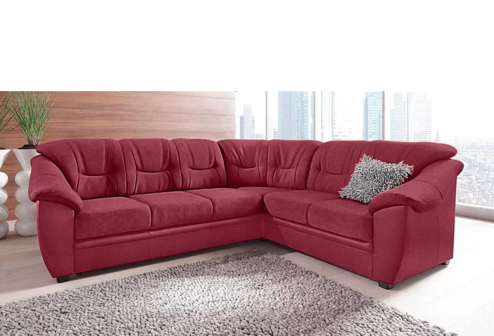 sit&more Ecksofa "Savona L-Form", wahlweise mit Bettfunktion, inklusive Fed günstig online kaufen