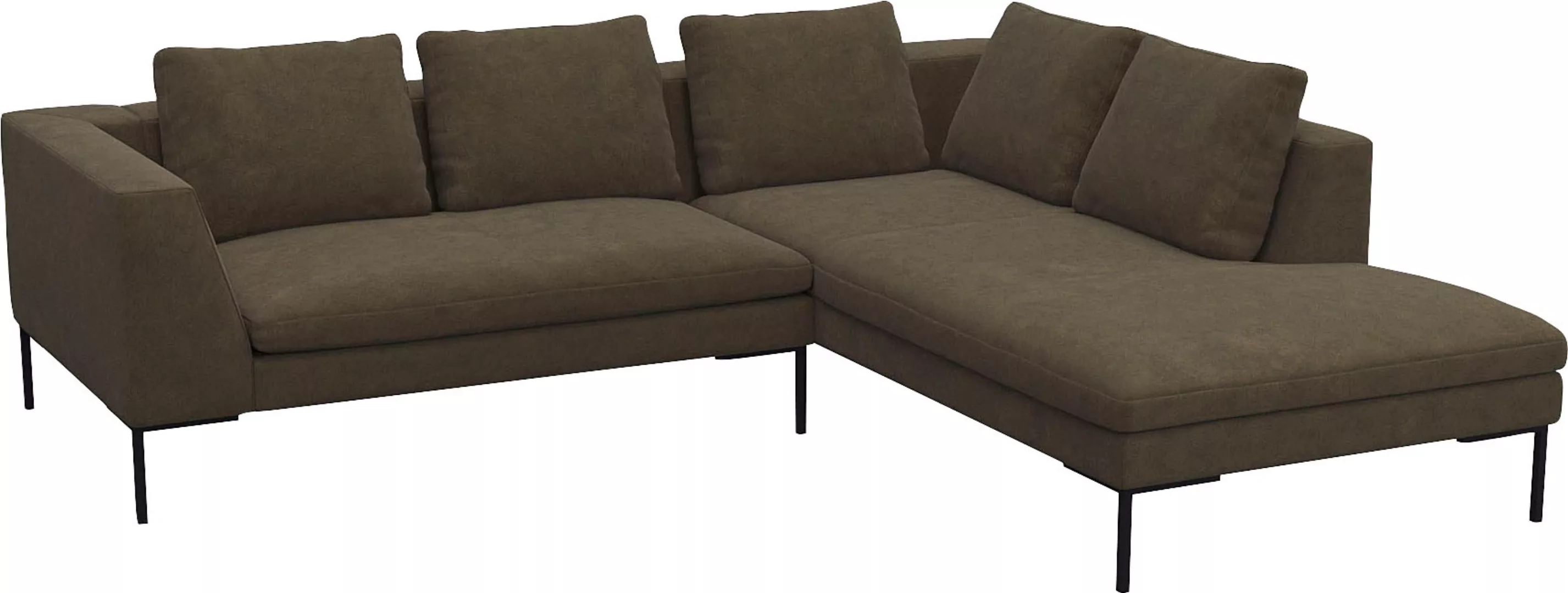 FLEXLUX Ecksofa »Loano«, modernes Sofa, frei im Raum stellbar, lose Kissen, günstig online kaufen