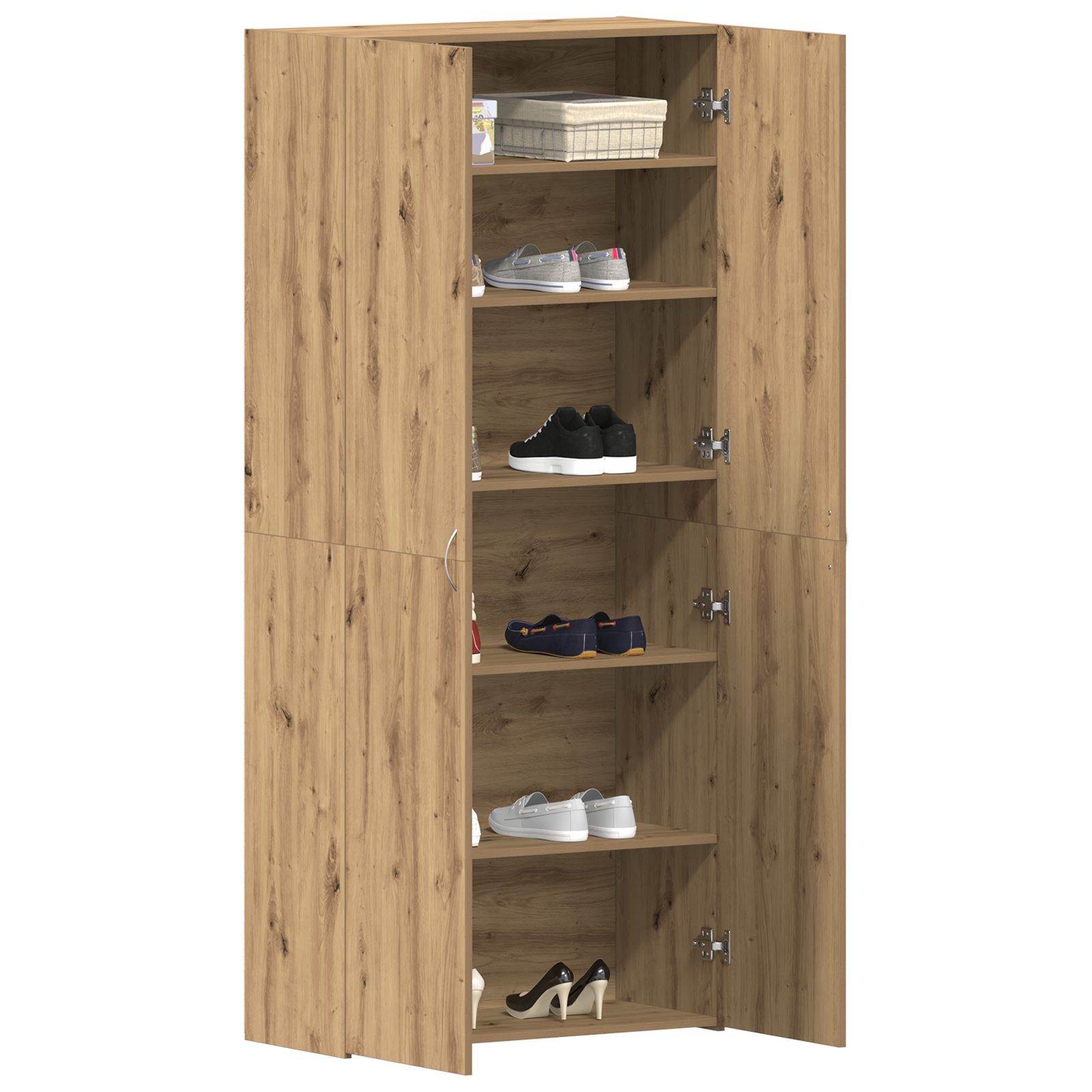 vidaXL Schuhregal Schuhschrank Artisan Eiche 80x35,5x180 günstig online kaufen