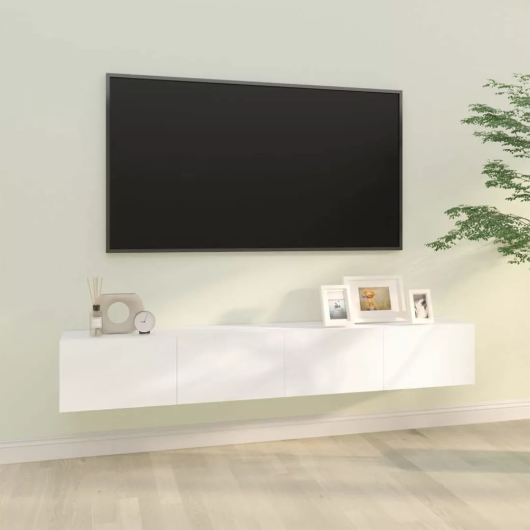 vidaXL TV-Schrank TV-Wandschränke 2 Stk Weiß 100x30x30 cm Spanplatte Lowboa günstig online kaufen