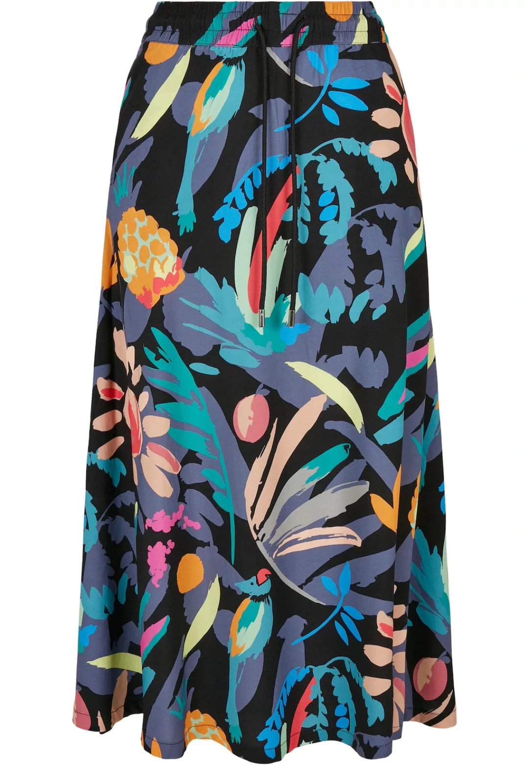 URBAN CLASSICS Jerseyrock "Urban Classics Damen Ladies Viscose Midi Skirt", günstig online kaufen