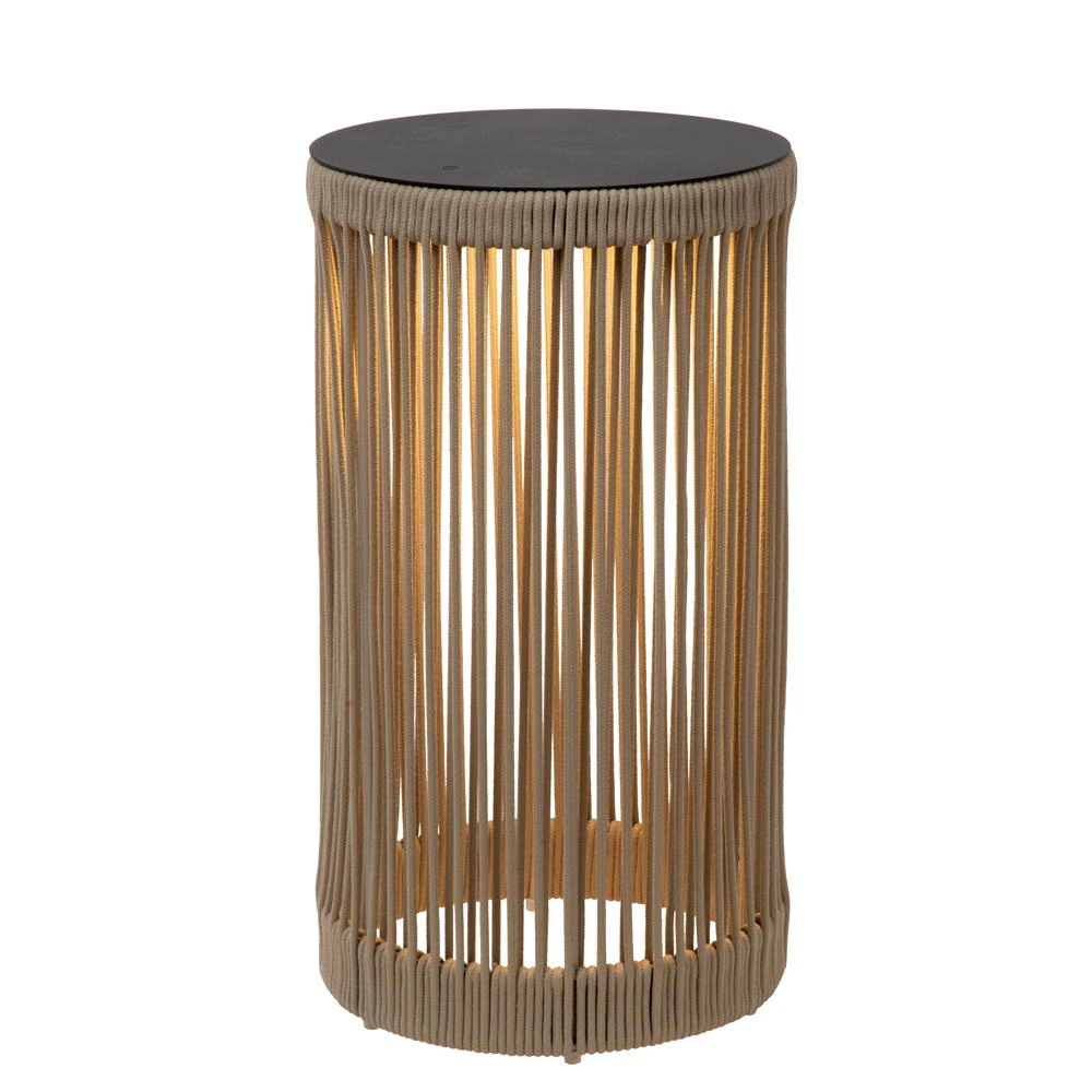 LED Akku Stehleuchte Pingi in Taupe und Schwarz 3W 125lm IP44 615mm günstig online kaufen