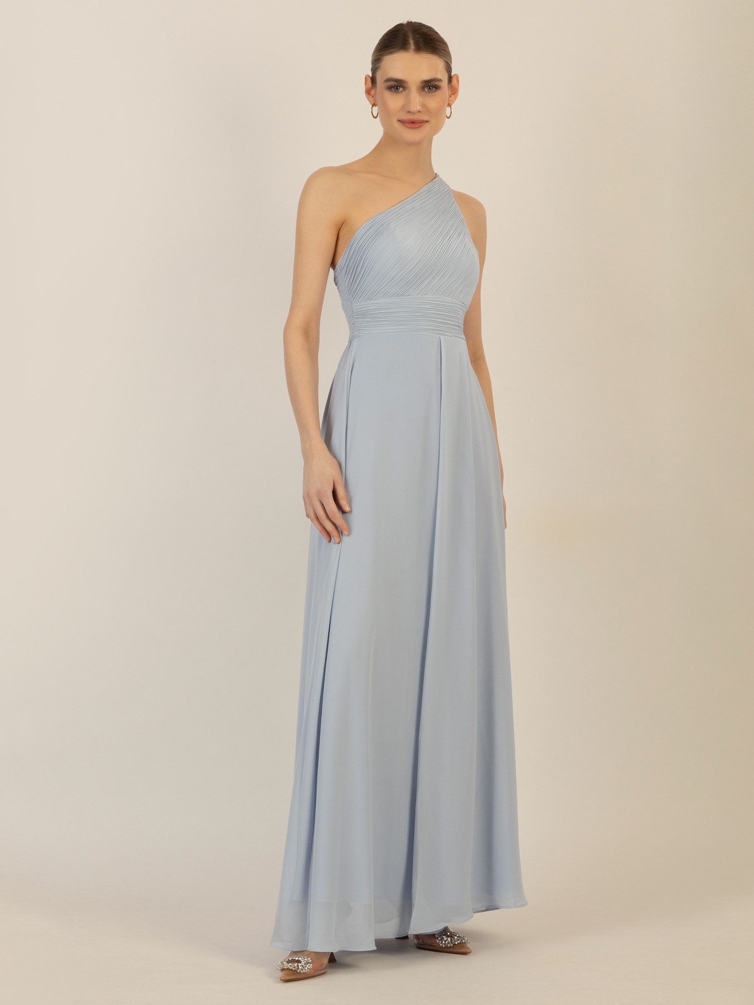 Apart Abendkleid mit Plissee- Drapierung vorne günstig online kaufen