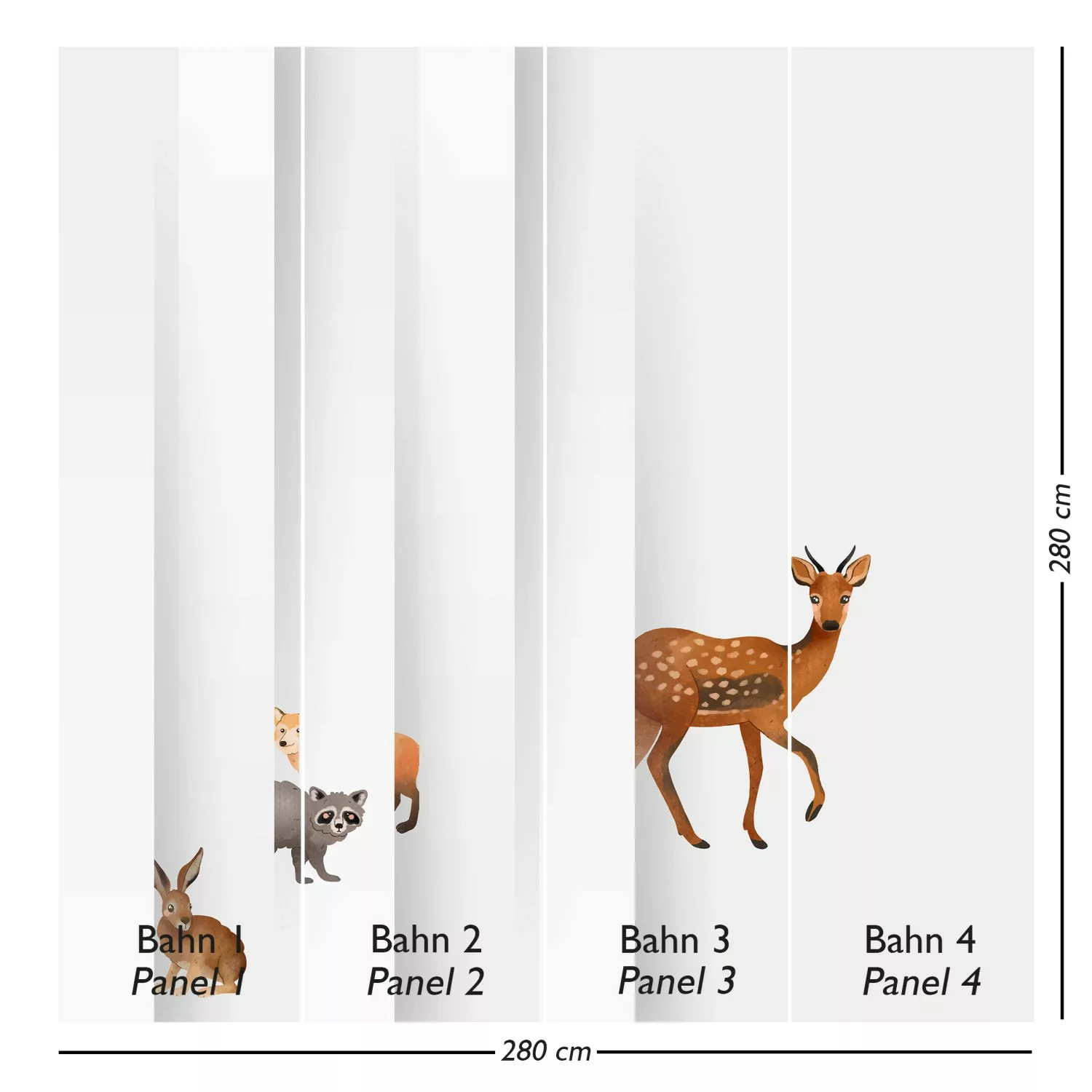 Lilli B. Tapetenmuster A4 Vliestapete Forest Mehrfarbig FSC® günstig online kaufen