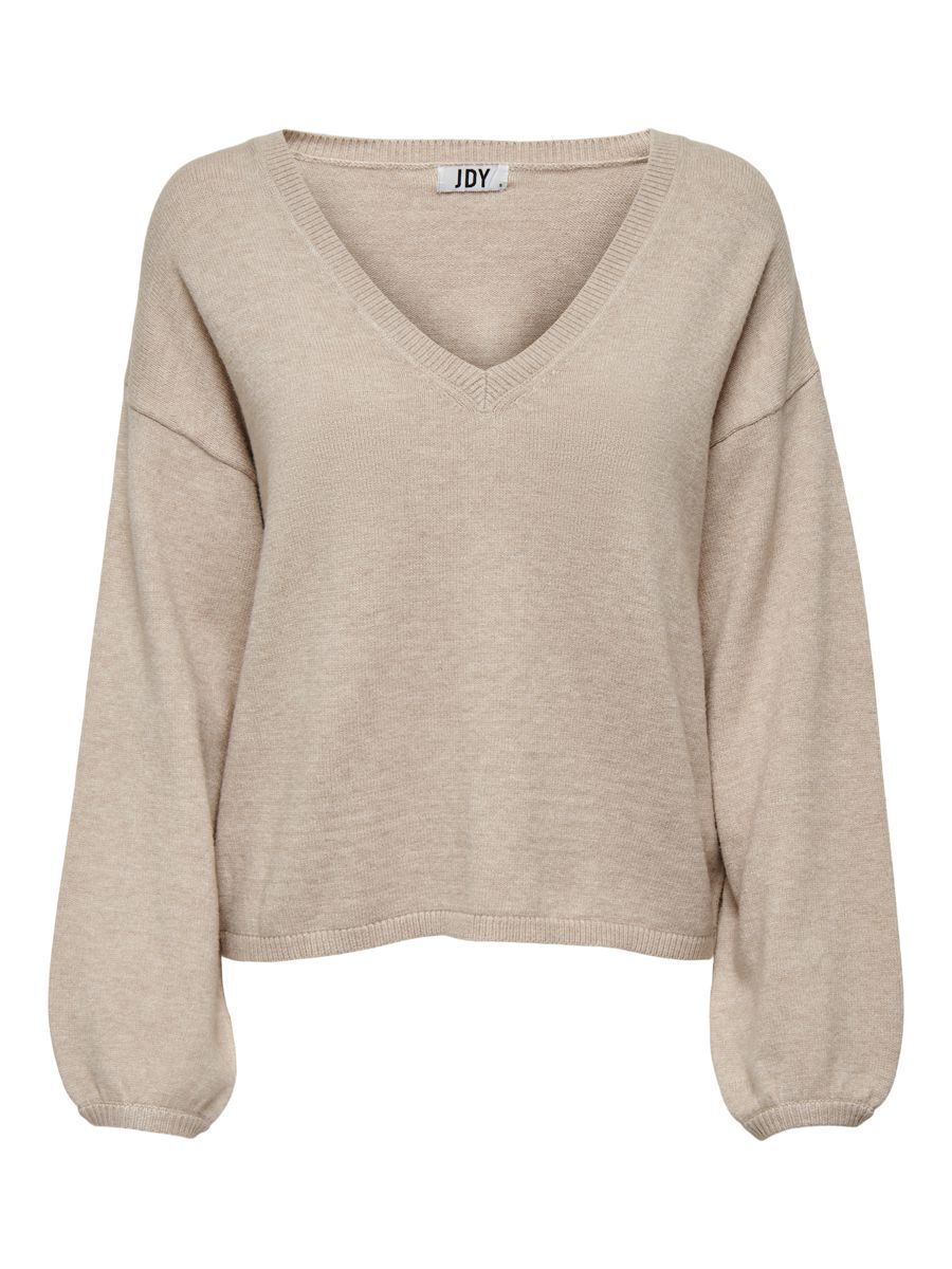 ONLY Volumenärmel Strickpullover Damen Beige günstig online kaufen