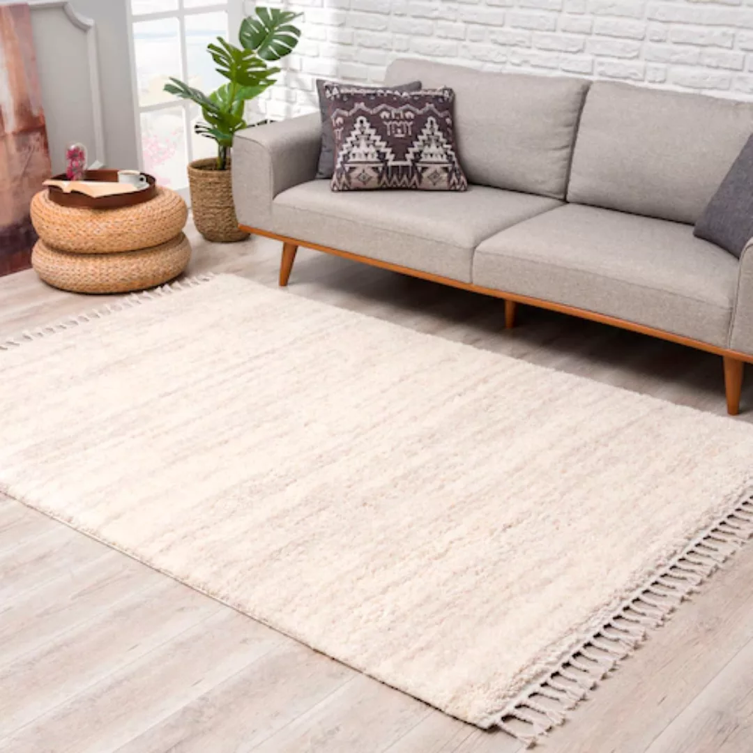 carpet city® Hochflor Teppich Pulpy 524 Creme creme Gr. 120 x 160 günstig online kaufen