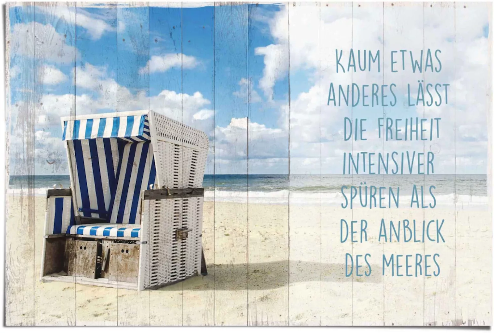 Reinders Poster "Freiheit am Strand Spruch", (1 St.) günstig online kaufen