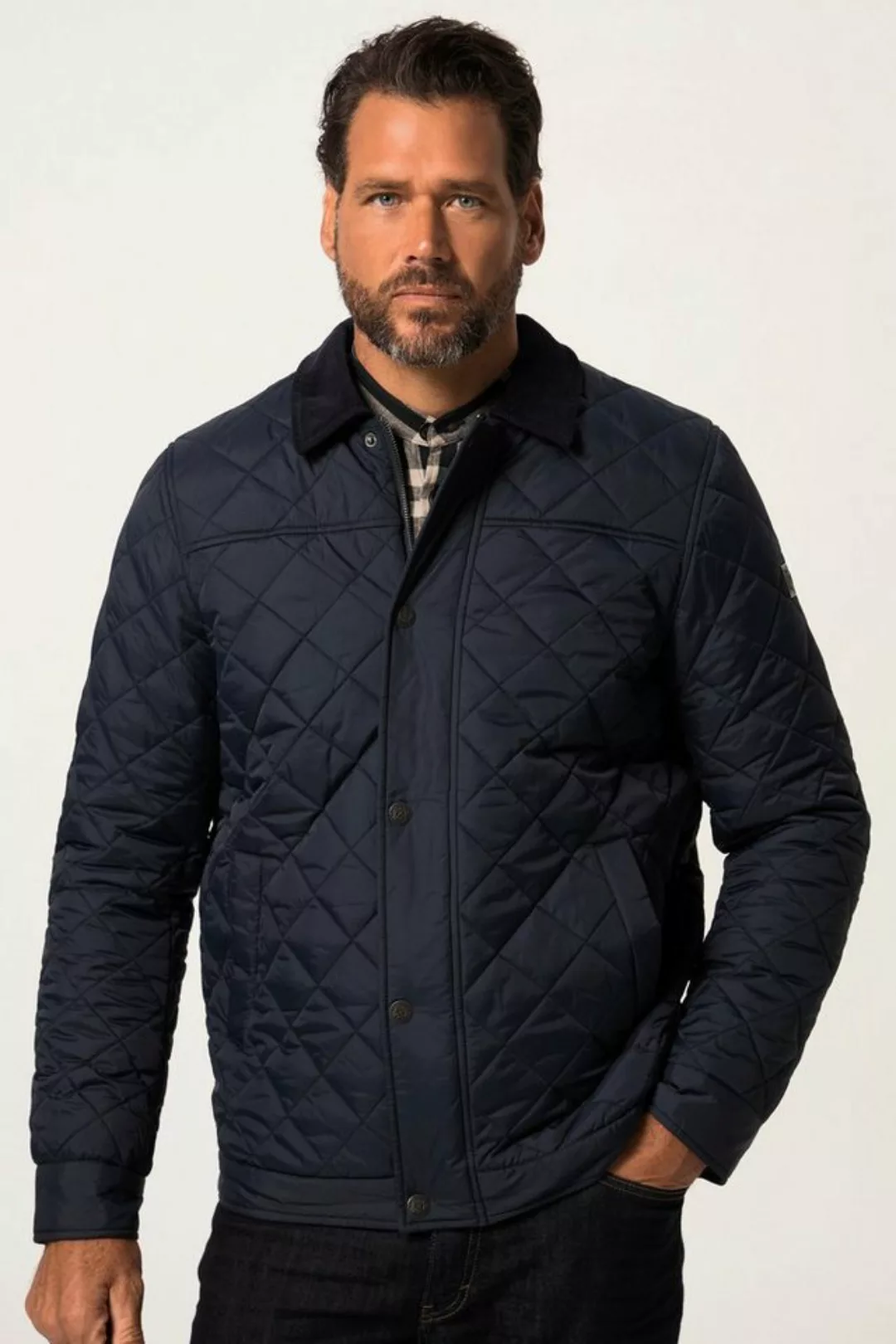 JP1880 Steppjacke Steppjacke Cordkragen Zipper günstig online kaufen