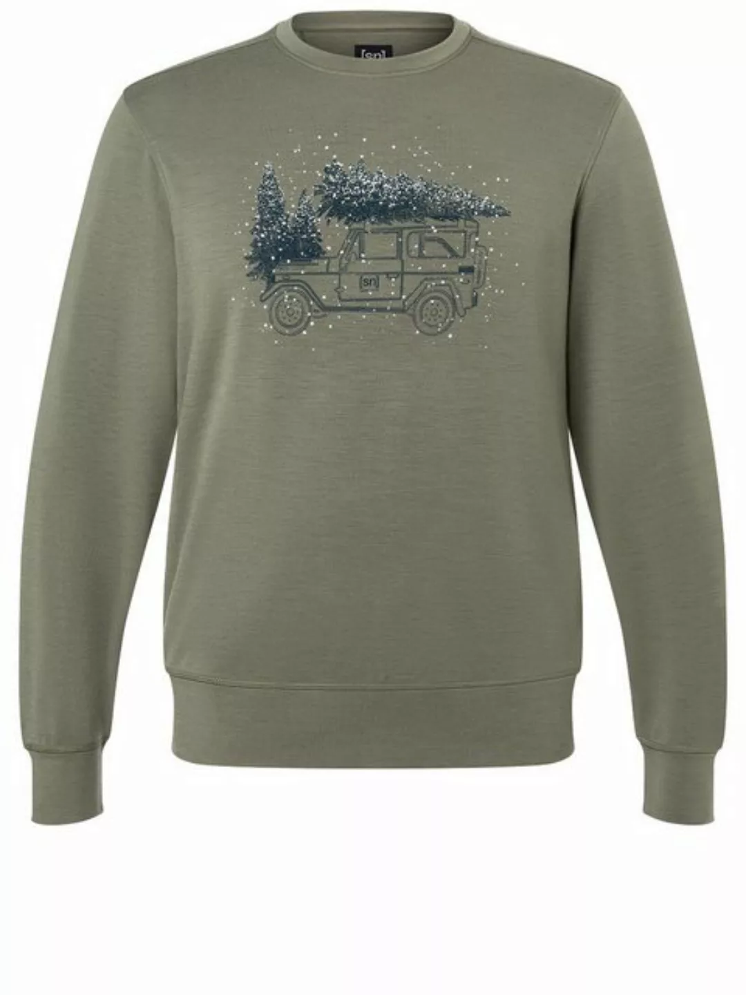 SUPER.NATURAL Sweatshirt für Herren, Merino LANTREE Winter Motiv, atmungsak günstig online kaufen