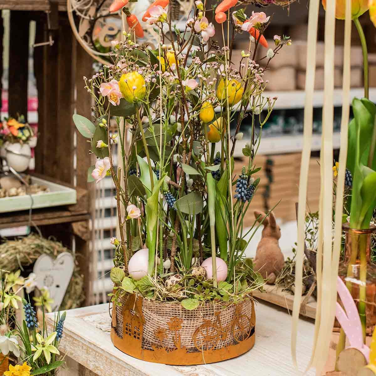 Viana Dekotablett Dekotablett Mädchen Blume Metalldeko günstig online kaufen