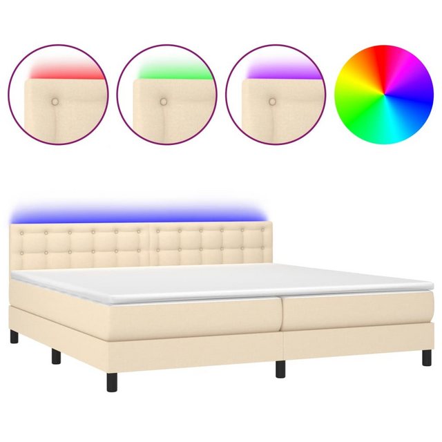 vidaXL Boxspringbett Bett Boxspringbett komplett mit Matratze & LED Stoff ( günstig online kaufen