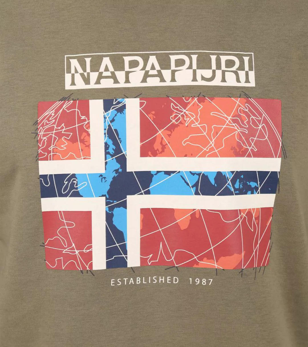 Napapijri Sweatshirt Trendiges Herren-Sweatshirt Grün - Langarm günstig online kaufen